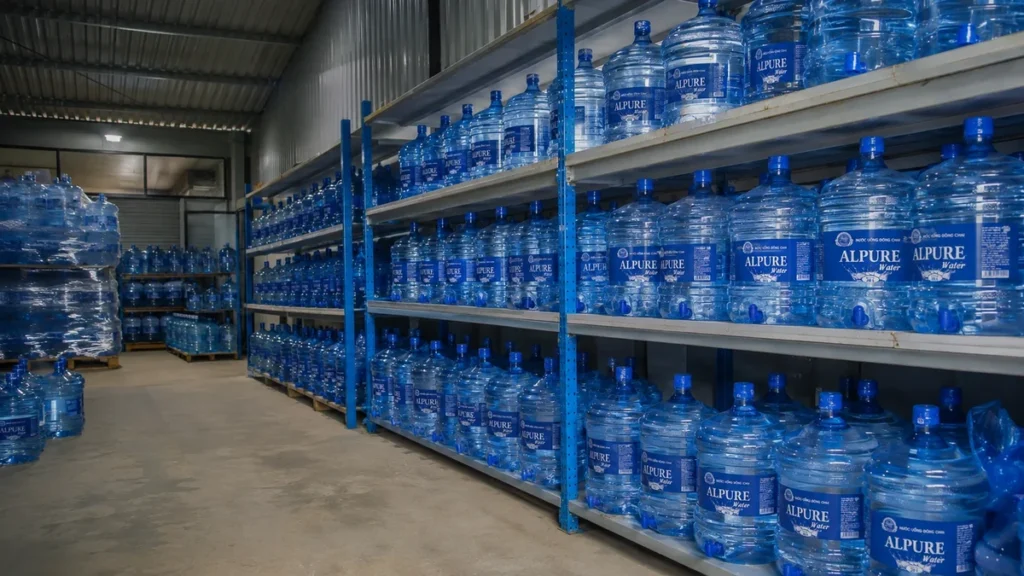 Kho bình nước 20L ALPURE phục vụ giao định kỳ